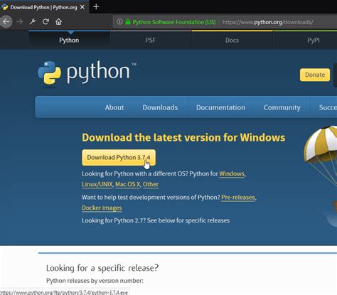 org is the official website of the Python programming language. . Python 37 download
